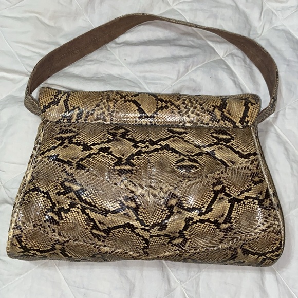 RARE Gorgeous vintage Lee Sands genuine Python shoulder bag unique - Picture 3 of 13